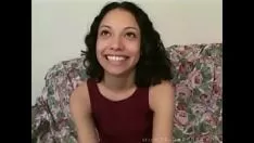 Play Hot latina gets hot intro to porno by a guy in a red shirt