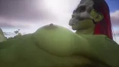 تشغيل Wildness Living sandpile - وسط orc virago ينظر إلى إنسان - لقد تمزق!