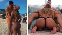 Abspielen Brasilianische Milf Marias intensive und dampfende Strandstrand